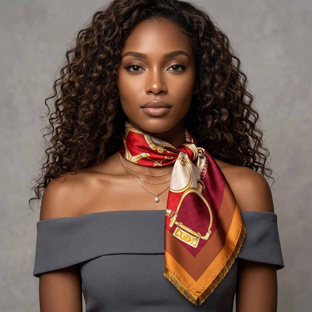 Neckerchief Female Luxury Square Scarf