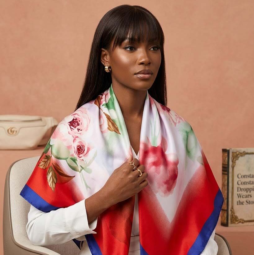 New Style Square Neck Scarf Silk
